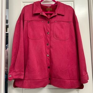 Pink suede jacket